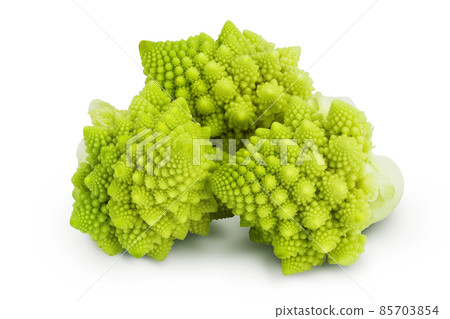 Romanesco broccoli cabbage or Roman Cauliflower isolated on white background with clipping path and full depth of field Romanesco broccoli cabbage or Roman Cauliflower isolated on white background with clipping path and full depth of field 85703854