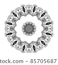 Mandala flower shape, vector design decorate for background 85705687
