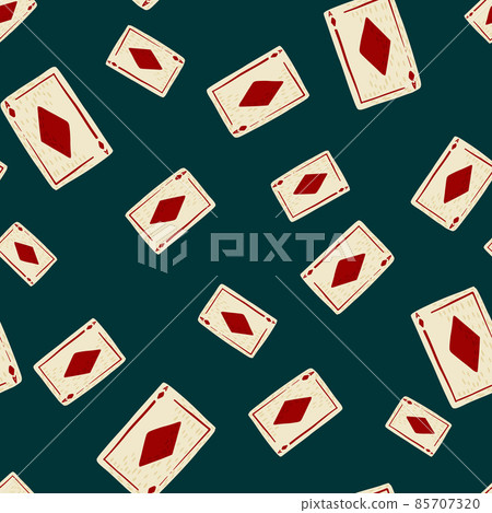 Game cards diamonds seamless pattern. Design gambling. 85707320