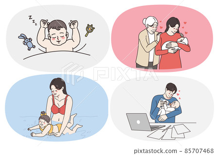 Parenthood and happy childhood concept Parenthood and happy childhood concept 85707468