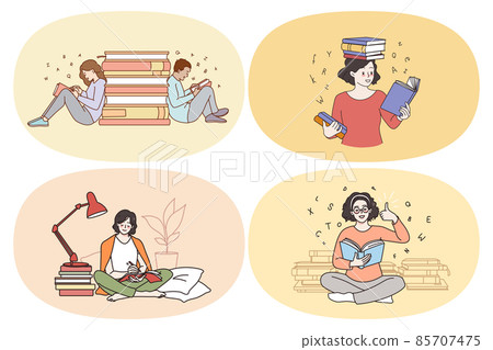 Learning from books and education concept Learning from books and education concept 85707475