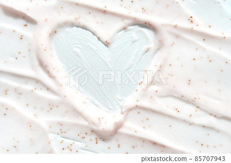 Face scrub texture. Cream skincare cosmetic. Organic stroke. Feet cleanser Face scrub texture. Cream skincare cosmetic. Organic stroke. Feet cleanser 85707943