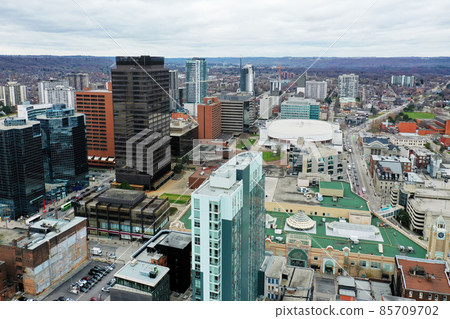 Aerial of Hamilton, Ontario, Canada downtown in late autumn 85709702