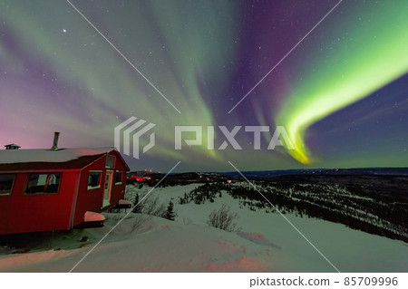 Beauitful aurora over the night sky at Ski Land 85709996