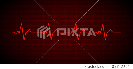 Heartbeat ecg electrocardiogram vector graph wave line. Ekg cardio heart beat cardiology frequency Heartbeat ecg electrocardiogram vector graph wave line. Ekg cardio heart beat cardiology frequency 85712205