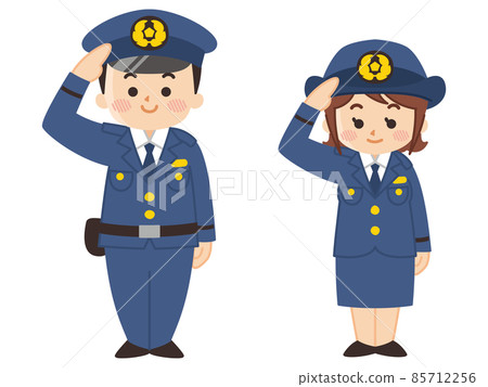 敬禮的男人和女人敬禮 敬禮的男人和女人敬禮 85712256