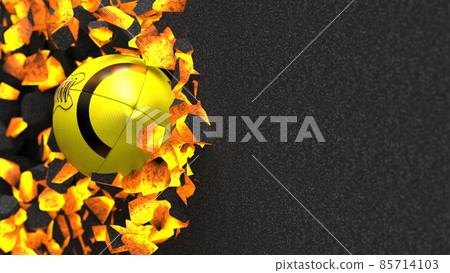Burning Magma and Black-Yellow American Football 85714103