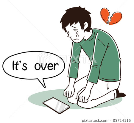 A man who said goodbye on his smartphone 85714116