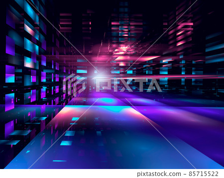 Futuristic street or datacenter - abstract 3d illustration Futuristic street or datacenter - abstract 3d illustration 85715522