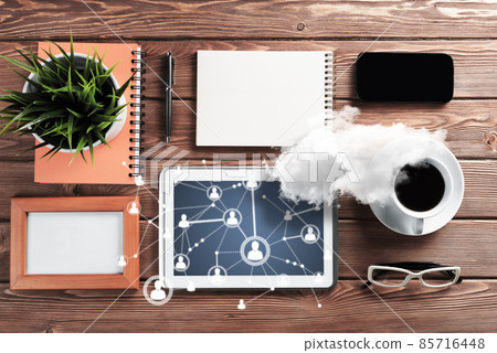 Social communication and global networking concept Social communication and global networking concept 85716448