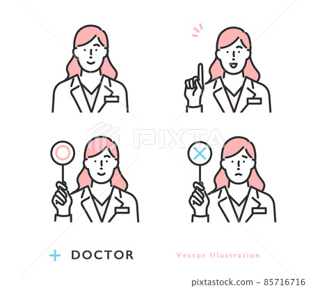 具有各種面部表情的醫生頭像圖標集素材 具有各種面部表情的醫生頭像圖標集素材 85716716