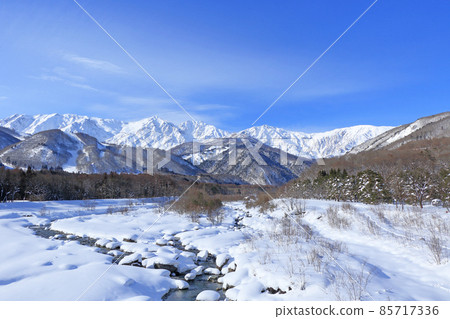 Winter Hakuba Miyama wishing from Hakuba Ohashi Winter Hakuba Miyama wishing from Hakuba Ohashi 85717336