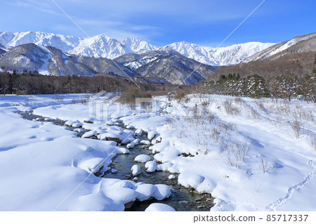 Winter Hakuba Miyama wishing from Hakuba Ohashi Winter Hakuba Miyama wishing from Hakuba Ohashi 85717337