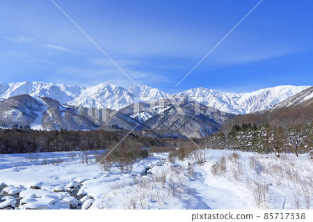 Winter Hakuba Miyama wishing from Hakuba Ohashi Winter Hakuba Miyama wishing from Hakuba Ohashi 85717338