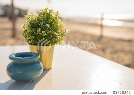 Styling at the beach during sunset 85718242