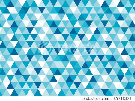 水晶般的藍色三角形幾何圖案 85718381