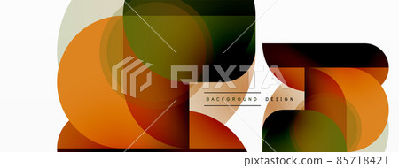 Round triangle shapes lines and circles. Geometric vector illustration for wallpaper banner background or landing page 85718421