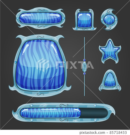 Fantastic set of vector game user interface assets - Stock Illustration ...