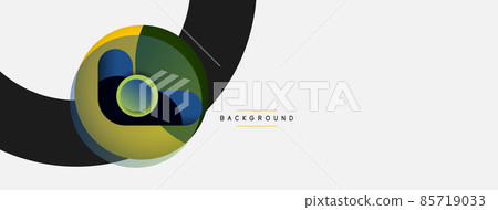 Circle and round shapes abstract background. Vector illustration for wallpaper banner background or landing page Circle and round shapes abstract background. Vector illustration for wallpaper banner background or landing page 85719033