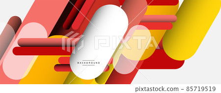Overlapping round shapes and lines background. Vector illustration for wallpaper banner background or landing page Overlapping round shapes and lines background. Vector illustration for wallpaper banner background or landing page 85719519