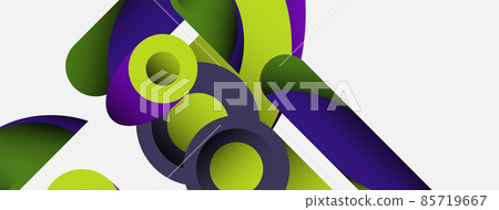 Abstract background. Minimal geometric circles and round style shapes with deep shadow effects. Trendy technology business template for wallpaper banner or background 85719667