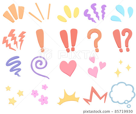Emotional expression icon set Emotional expression icon set 85719930