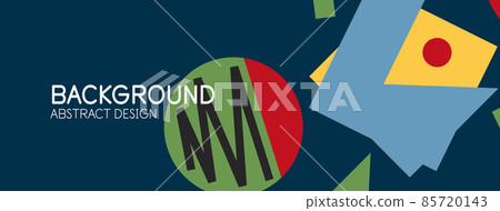 Abstract background. Blocks, lines, triangles, circles composition. Techno or business concept for wallpaper, banner, background, landing page Abstract background. Blocks, lines, triangles, circles composition. Techno or business concept for wallpaper, banner, background, landing page 85720143