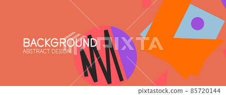 Abstract background. Blocks, lines, triangles, circles composition. Techno or business concept for wallpaper, banner, background, landing page Abstract background. Blocks, lines, triangles, circles composition. Techno or business concept for wallpaper, banner, background, landing page 85720144