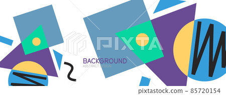 Abstract background. Blocks, lines, triangles, circles composition. Techno or business concept for wallpaper, banner, background, landing page Abstract background. Blocks, lines, triangles, circles composition. Techno or business concept for wallpaper, banner, background, landing page 85720154