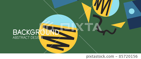 Abstract background. Blocks, lines, triangles, circles composition. Techno or business concept for wallpaper, banner, background, landing page Abstract background. Blocks, lines, triangles, circles composition. Techno or business concept for wallpaper, banner, background, landing page 85720156