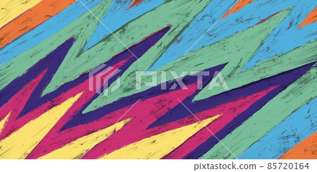 油畫抽象背景藝術橫幅)傾斜彩色鋸齒圖案山形休閒流行紫色黃色淺藍綠色 油畫抽象背景藝術橫幅)傾斜彩色鋸齒圖案山形休閒流行紫色黃色淺藍綠色 85720164