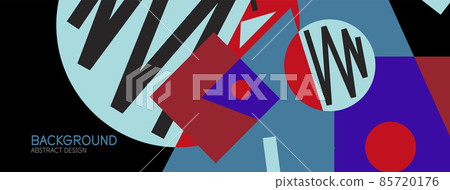 Abstract background with blocks, lines, geometric shapes. Techno or business concept for wallpaper, banner, background, landing page 85720176