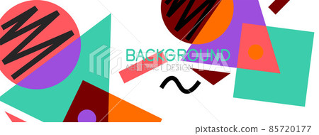 Abstract background with blocks, lines, geometric shapes. Techno or business concept for wallpaper, banner, background, landing page 85720177