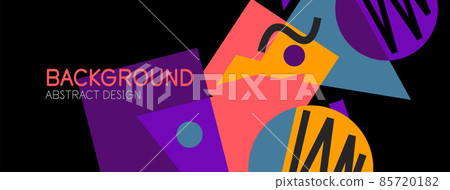 Abstract background with blocks, lines, geometric shapes. Techno or business concept for wallpaper, banner, background, landing page 85720182