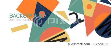 Abstract background with blocks, lines, geometric shapes. Techno or business concept for wallpaper, banner, background, landing page Abstract background with blocks, lines, geometric shapes. Techno or business concept for wallpaper, banner, background, landing page 85720186