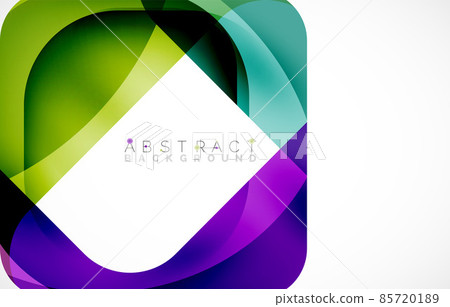 Minimal background. Abstract square shape with round corners created with wavy forms. Vector Illustration For Wallpaper, Banner, Background, Landing Page Minimal background. Abstract square shape with round corners created with wavy forms. Vector Illustration For Wallpaper, Banner, Background, Landing Page 85720189