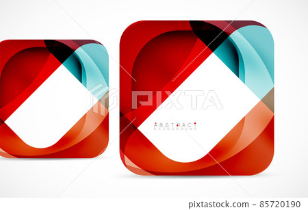 Minimal background. Abstract square shape with round corners created with wavy forms. Vector Illustration For Wallpaper, Banner, Background, Landing Page Minimal background. Abstract square shape with round corners created with wavy forms. Vector Illustration For Wallpaper, Banner, Background, Landing Page 85720190