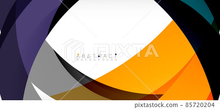 Geometric abstract background. Circle created with overlapping color shapes. Vector Illustration For Wallpaper, Banner, Background, Landing Page Geometric abstract background. Circle created with overlapping color shapes. Vector Illustration For Wallpaper, Banner, Background, Landing Page 85720204