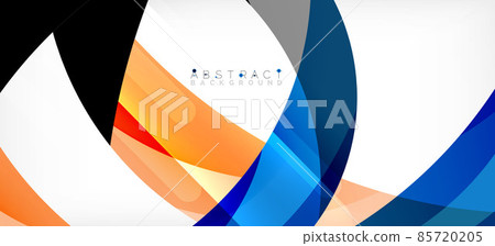 Color circle shapes, minimal geometric background. Trendy dynamic composition. Vector Illustration For Wallpaper, Banner, Background, Landing Page Color circle shapes, minimal geometric background. Trendy dynamic composition. Vector Illustration For Wallpaper, Banner, Background, Landing Page 85720205