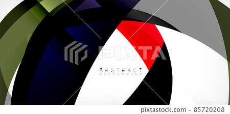Geometric abstract background. Circle created with overlapping color shapes. Vector Illustration For Wallpaper, Banner, Background, Landing Page Geometric abstract background. Circle created with overlapping color shapes. Vector Illustration For Wallpaper, Banner, Background, Landing Page 85720208