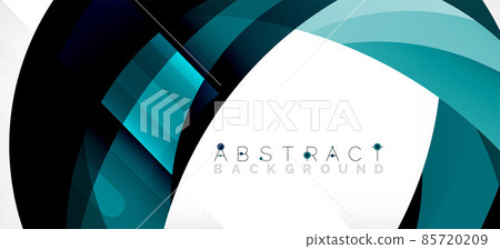 Geometric abstract background. Circle created with overlapping color shapes. Vector Illustration For Wallpaper, Banner, Background, Landing Page Geometric abstract background. Circle created with overlapping color shapes. Vector Illustration For Wallpaper, Banner, Background, Landing Page 85720209
