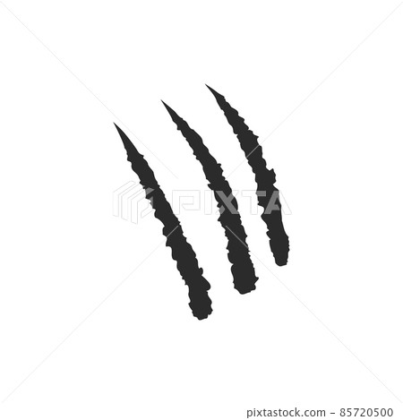 Cat scratches. Three animal claw marks. Fun design element. Flat design. Vector illustration. 85720500