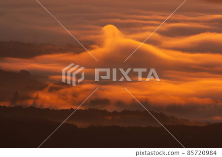 《岡山縣》秋天的早晨，從金門台看風景[11月] 85720984