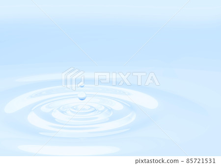 Transparent liquid, water, background material with ripples spread by drops 85721531