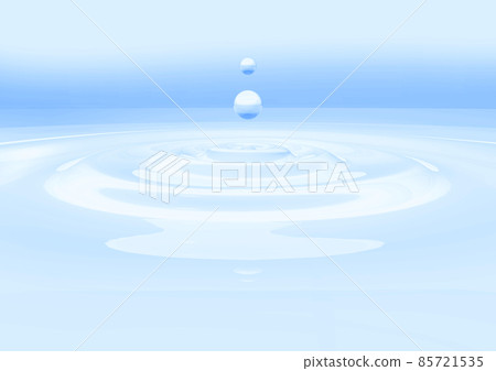 Transparent liquid, water, background material with ripples spread by drops 85721535