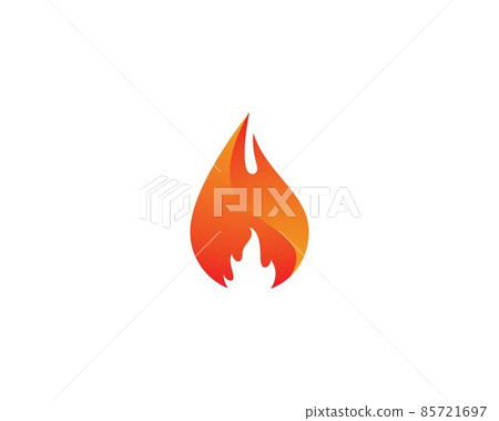 Fire symbol vector icon 85721697