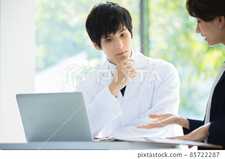 Business Hospital Doctor Research MR Meeting Business Negotiation Shooting Cooperation: LINK FOREST 85722287