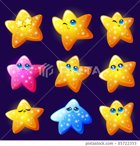 Cute star emoji, gold shiny emoticons Cute star emoji, gold shiny emoticons 85722355