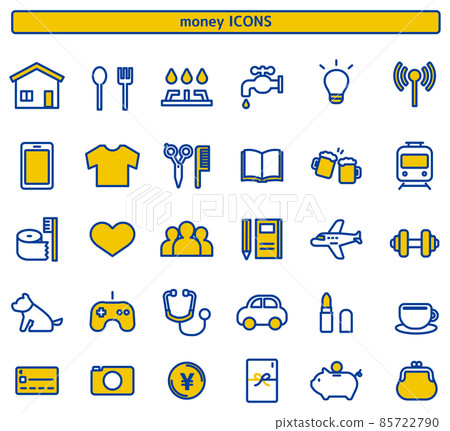 Icon set related to various money Icon set related to various money 85722790