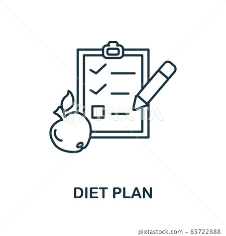Diet Plan icon. Monochrome sign from diet collection. Creative Diet Plan icon illustration for web design, infographics and more Diet Plan icon. Monochrome sign from diet collection. Creative Diet Plan icon illustration for web design, infographics and more 85722888